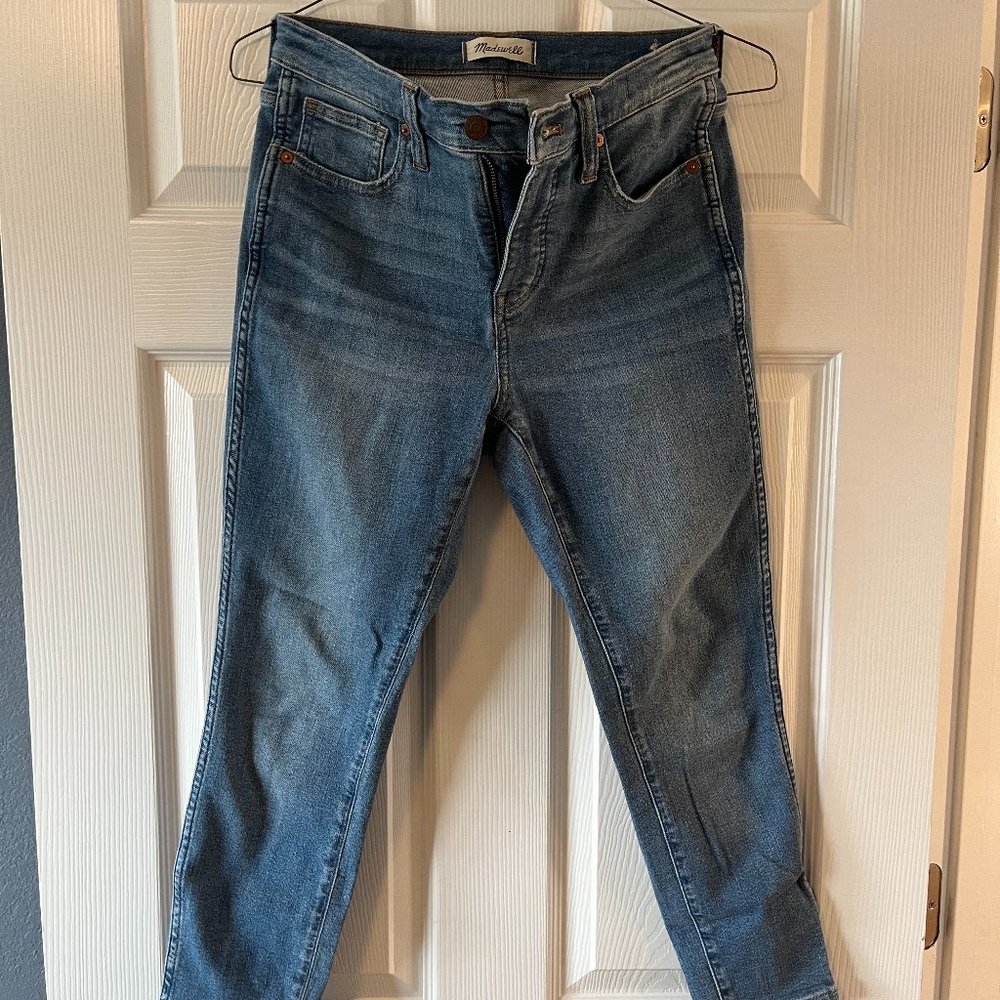 Madewell 10" high rise skinny crop jeans